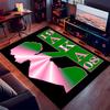 1pc AKA Logo9 Print Area Rug - Soft, Washable Non-Slip Indoor Mat for Office Chairs, Living Room, Home Office Decorative Rug