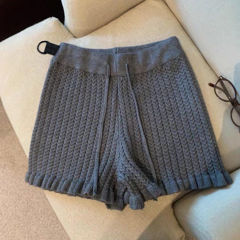 

Pregnant Women s Casual High Waist Ruffle Knit Shorts XL