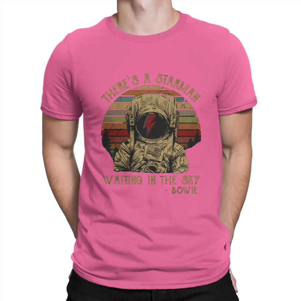 Humor Theres A Atarman T-Shirts Men Crewneck 100% Cotton T Shirt Cool Cool B-Bowie Short Sleeve Tees Printing Tops
