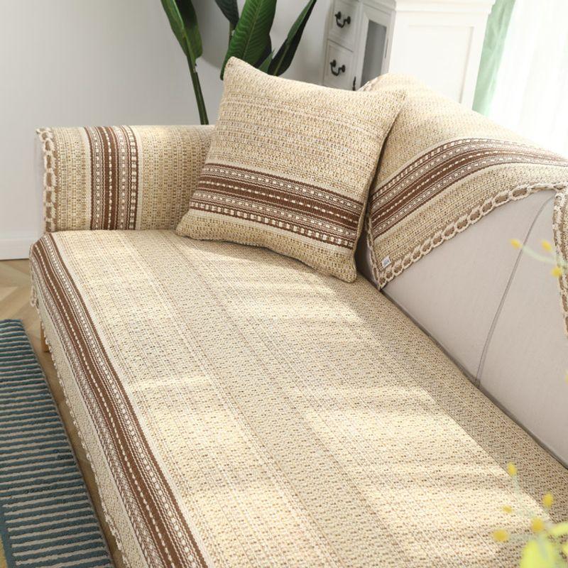 

Ткань для диванных подушек Xindi, тканая, всесезонная, универсальная, простая, современная, хлопок, лен, старая грубая ткань, диванное полотенце, антистатическая Cheese Coffee 45*45cm (custom-made this item)