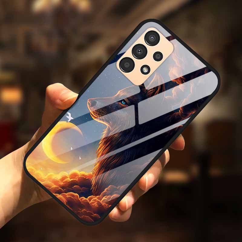 For Samsung A13 Case A23 A52 A72 4G M52 A52S 5G Luxury Tempered Glass Hard Back Cover for Samsung Galaxy A13 4G Phone Cases Capa