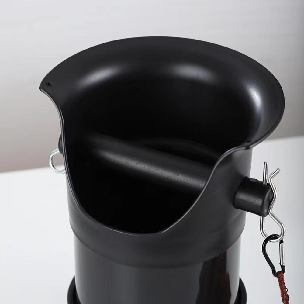 Halkfri Pulver Kaffe Knock Box Lutande Rest Golvmonterad Soptunna Hink 30 x 23 cm Med Rengöringsduk Tillverkare Verktyg