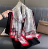 Modny nadruk Duży szal szalik dla kobiet Luksusowy projekt Pashmina Wrap Hidżab Foulard Kobiece plażowe szale Bandana Opaska na głowę Echarpe