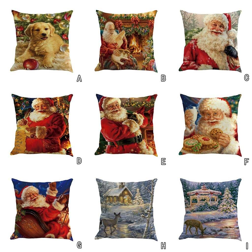 

Рождественская подушка Обложка Pillowcases Главная Украшение Диван Бросить Подушка Обложка Housse де Coussin Cojines Подушка Дело Funda Cojin