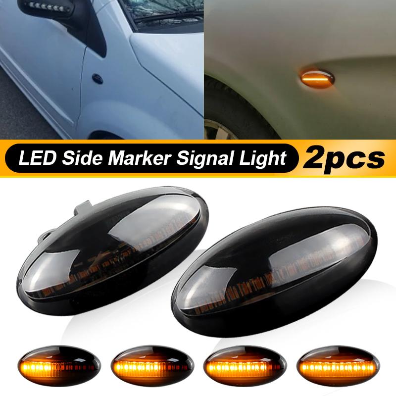 2x LED Dynamic Turn Signal Side Marker Light For Citroen Berlingo 2002-2015 2017 2018 2019 2020 Dispatch 2007-2020 Jumpy 2007-upTurn Signal 2