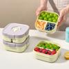 Contenedor Portátil para Ensalada de Frutas Apto para Microondas Bandeja de Comida para Viajes Plato de Almuerzo Dividido Trabajadores de Oficina