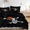 3pcs Bedding Set ONE PIECE Skull Includes 1 Comforter + 2 Pillowcases, Without Pillow Inserts, Soft Comfortable, Lightweight Breathable, Pri