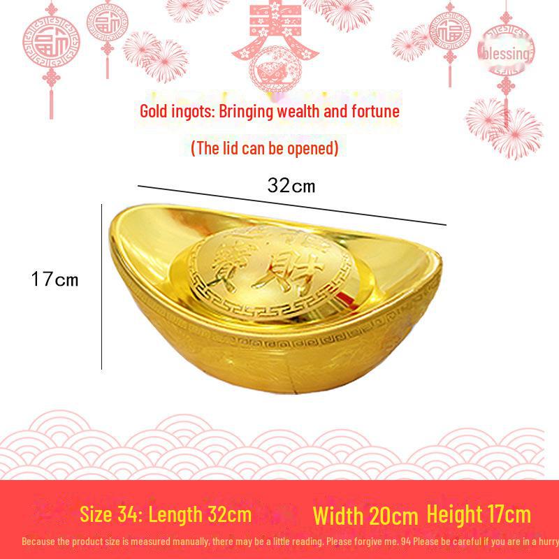 Gold Ingots Simulation & Props: New Year Candy Box, Spring Festival Décor, Wealth-Attracting Wedding Ornaments