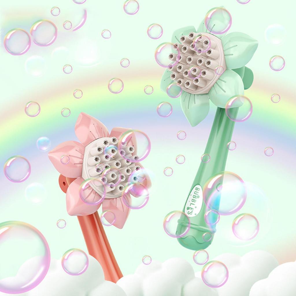 Automatic Bubble     Blower Kids Outdoor Toys for Party Beach Green