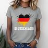 Women's Casual Short Sleeve T-Shirt Crew Neck Graphic Print Lightweight Soft Fabric Relaxed Fit Top for Everyday Wear