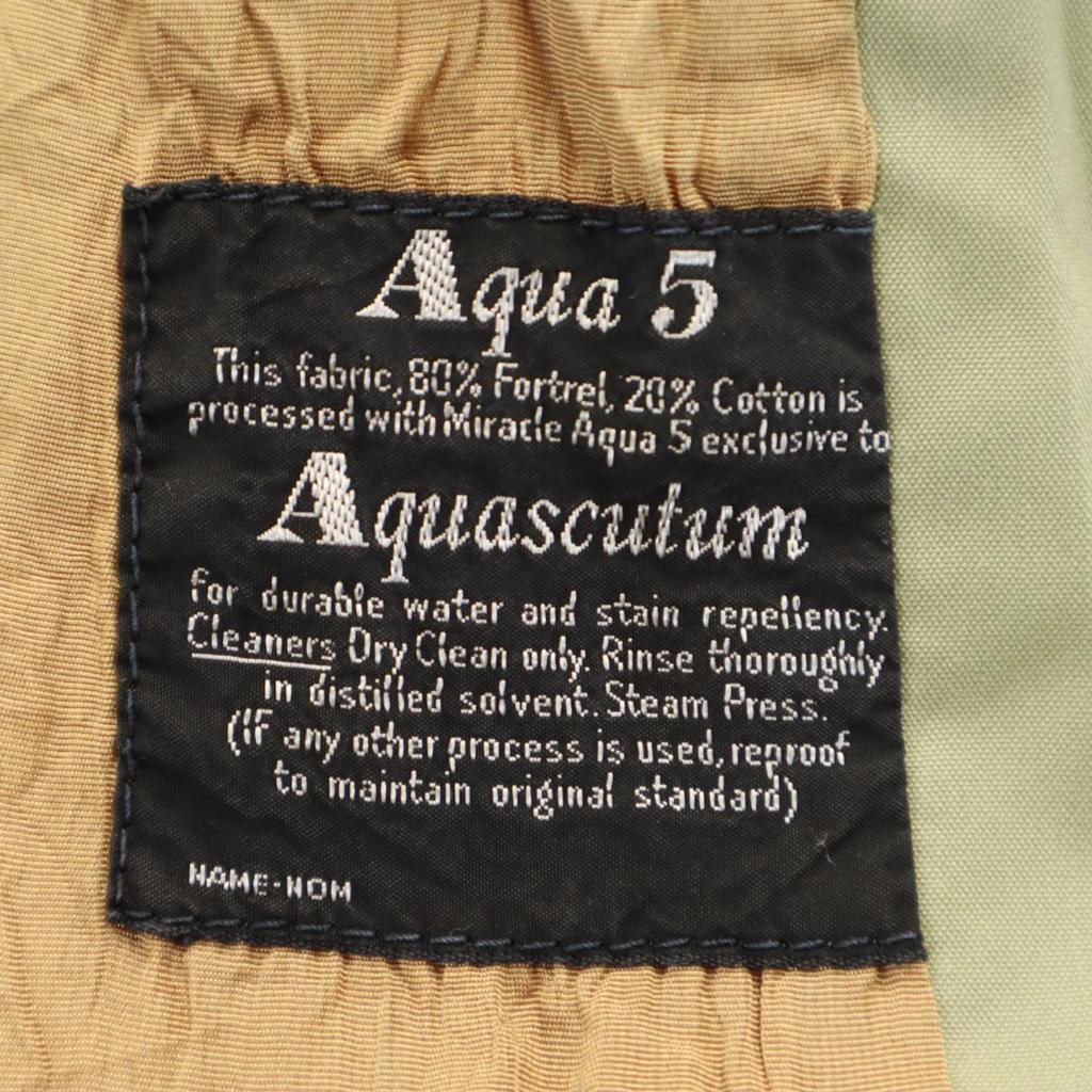 Aquascutum 70er 80er Vintage Edelstahl Kragen Mantel Khaki Damen Gebraucht