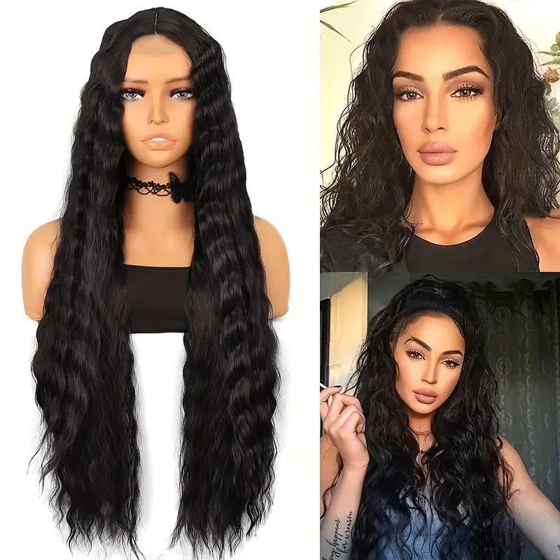 European and American fashion wig headgear, African hot selling corn perm for long curly hair