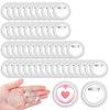 A84X-50Pcs Clear Pins Buttons Badges Button Pins For Crafts Custom Button Pins Blank Pins For DIY Crafts