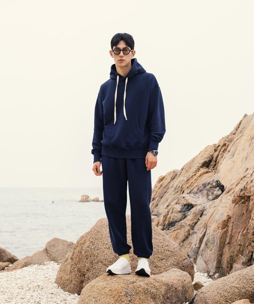 Oldeubi Vtg Cotton Knit Washed Jogger Pants Navy