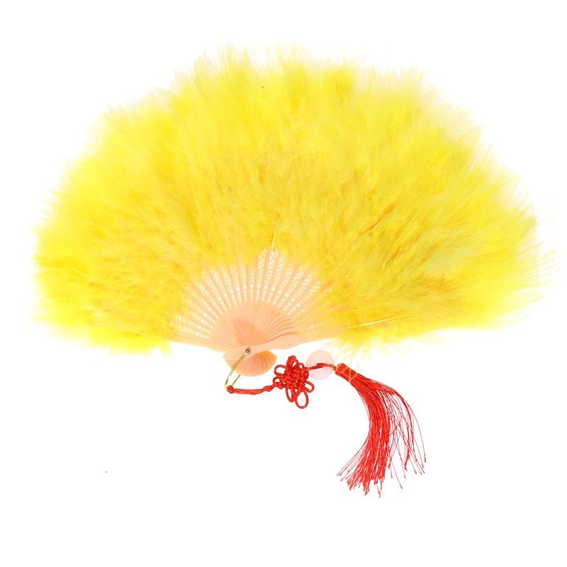 Feather Folding Fan Japanese Sweet Fairy Girl Dark Gothic Court Dance Hand Fan Art Craft Gift Wedding Party Decoration