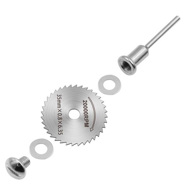 High-Speed Steel Cutting Blades for Grinder: 5 Small Saw Blades & 3.2mm Shank, for Wood, Plastic & Soft Metal