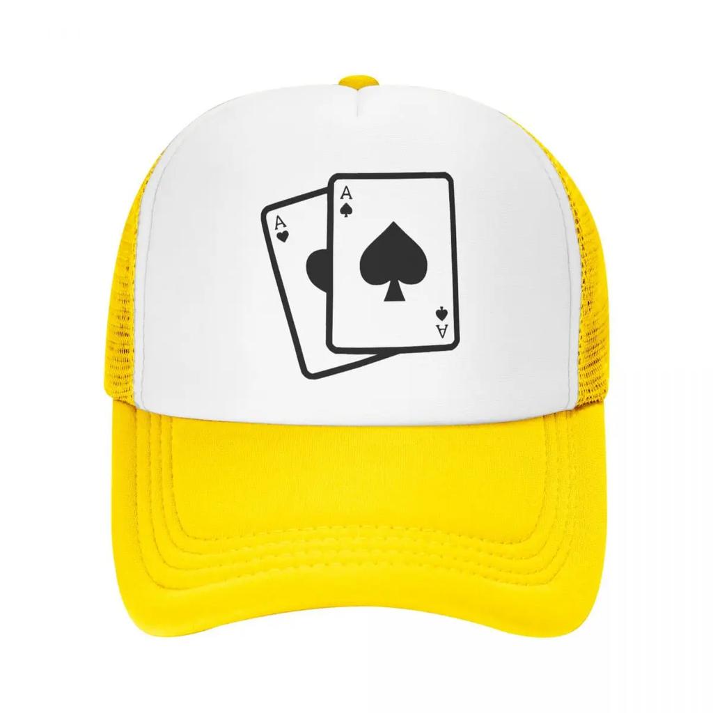 Custom Fashion Poker Spades A Baseball Cap for Unisex Women Breathable Trucker Hat Sun Protection Snapback Dad Hat