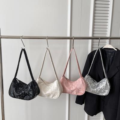 Solid Color Small Bag for Women In Summer New Texture Shoulder Bag Large Capacity Korean Version Niche Simple Underarm Bag Trendy