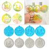 4pcs Silicone Mold for Keyring Pendant Christmas Theme Keychain Ornaments Moulds Stylish Key Chain Accessory Molds