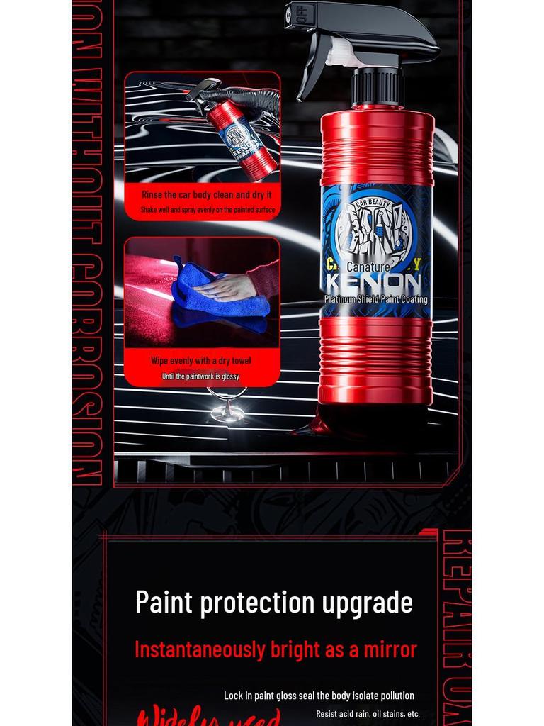 Canature Nano Coating Gloss Agent: Anti-Fouling, Water-Repellent Spray Wax for Glass & Paint Maintenance