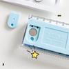 8-digit Straight Ruler with Silicone Button Straightedge New Measuring Ruler  Drawing Tool