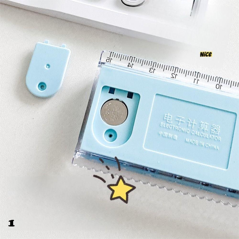 8-digit Straight Ruler with Silicone Button Straightedge New Measuring Ruler  Drawing Tool