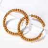 Geometric Drop Korean Dangle Earrings For Women Girls Oversize Round Rattan Knit New Style Jewelry Summer Beach Accessories