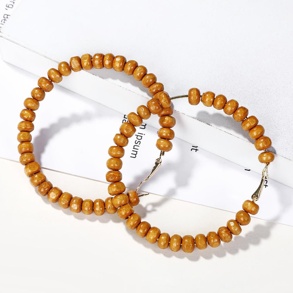 Geometric Drop Korean Dangle Earrings For Women Girls Oversize Round Rattan Knit New Style Jewelry Summer Beach Accessories