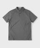 PANICALE Charcoal Striped Short Sleeve Polo Shirt
