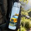 1PC Yellow Excavator Construction Truck 750ml Color Plastic Sports Water Bottle Leakproof Flip Straw Lid Suitable for Sports Office Home Use