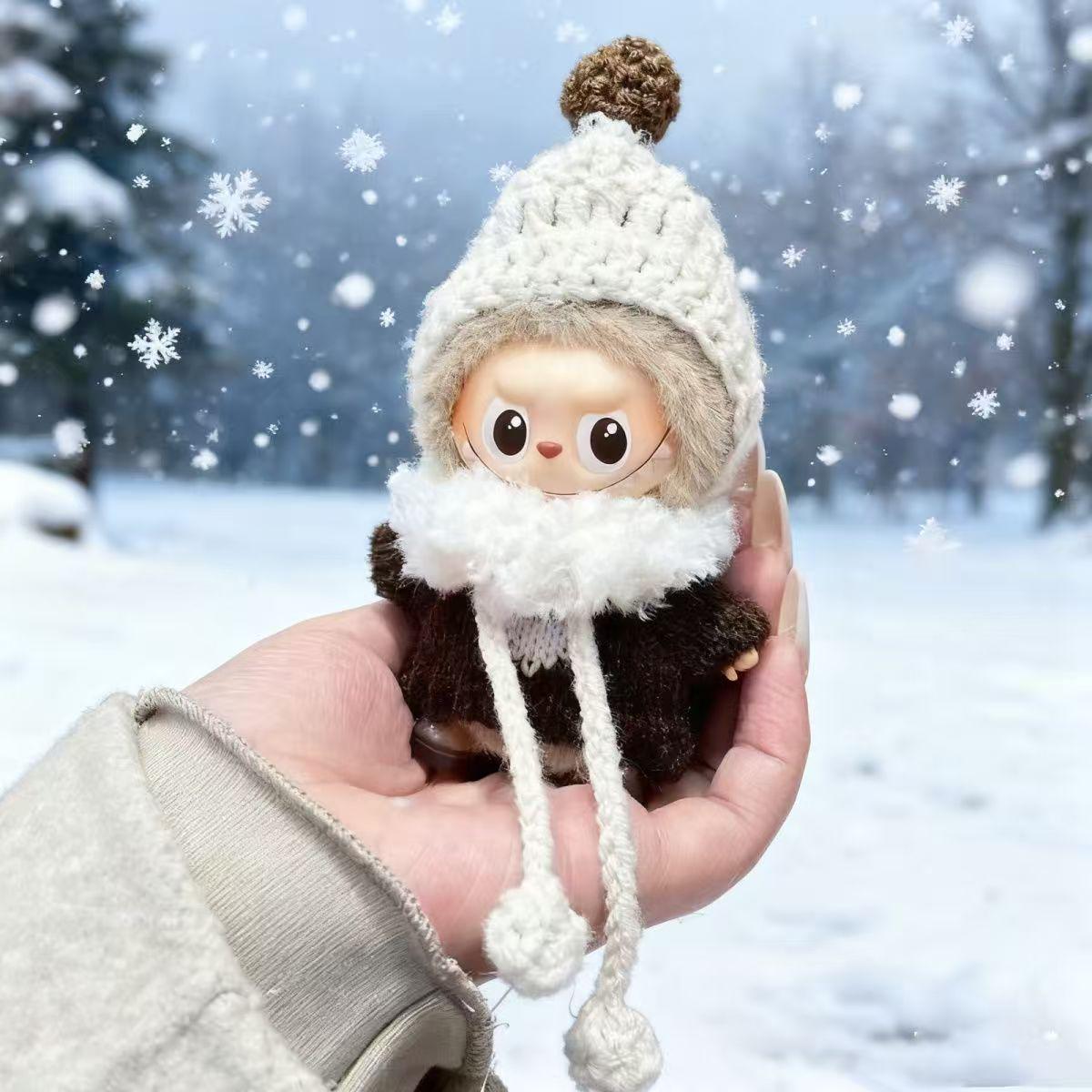 

Чарівний в язаний светр-набір Котяча лапка для ляльок Pull Bubu 4-го покоління - Включає в язану шапку з сердечком, підходить для ляльки 10 см. 4th Gen Bubu Clothes Only