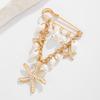 Ocean Style Seashell Brooch Multi-use Pearl Brooch Delicate Gloss Beach Brooch  Summer Party