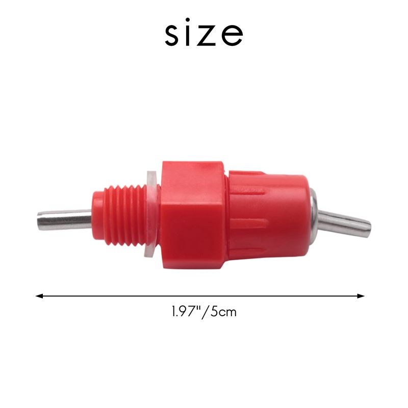 A84E-50Pcs Water Nipples Stainless Steel Ball Drinker Poultry Chicken Duck Screw
