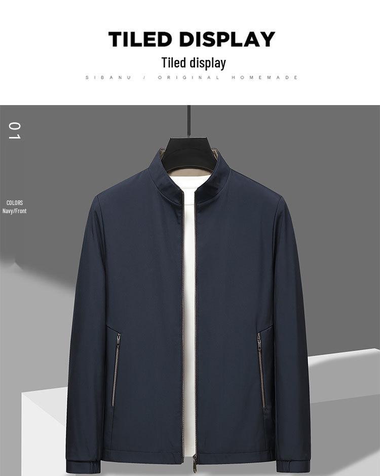 Men's Autumn High-End Business Casual Stand Collar Jacket