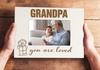 Darling Souvenir MADE WITH LOVE Engraved Table Top Photo Frame Wooden Grandpa You Are Love Quotes White Picture Frame