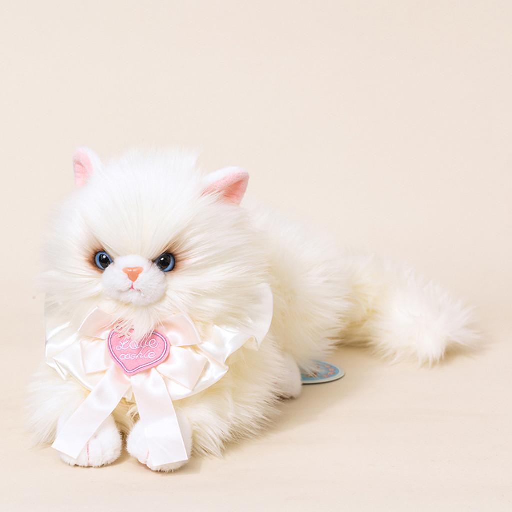 Peluche Gatto Tessuto Morbido a Pelo Corto con Design Animale Carino per Bambini e Collezionisti