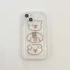 Funda de teléfono de dibujos animados de perro Ins para Iphone 13 12 Pro Max 14 Promax 11 silicona suave lindo oso buen amigo encantadora funda trasera Capa
