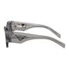 Prada SYMBOLE Alphabet Triangle Brand Logo Acetate Square Sunglasses Men's Transparent Brown