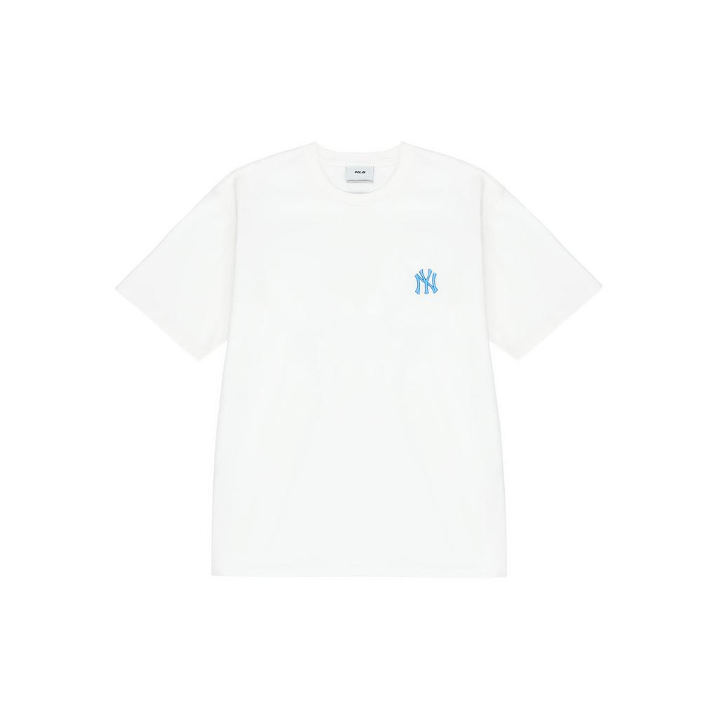 MLB Cashew Flower T Shirts Unisex White Crew Neck Moderate Straight Fit 3ATS52023-50IVS