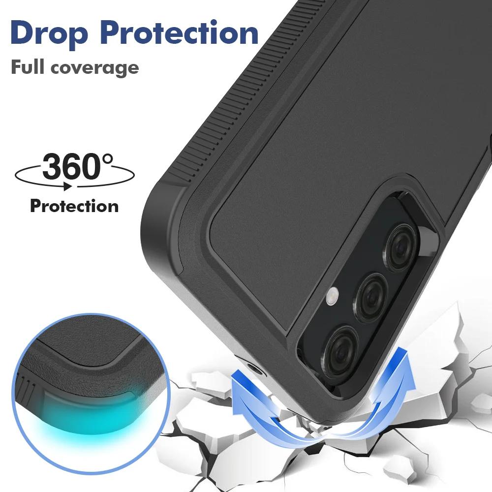 Custodia protettiva ibrida resistente agli urti per Samsung Galaxy A25 5G A35 A55 A15 A05S A14 A24 A54 con telaio in TPU e cover posteriore in plastica