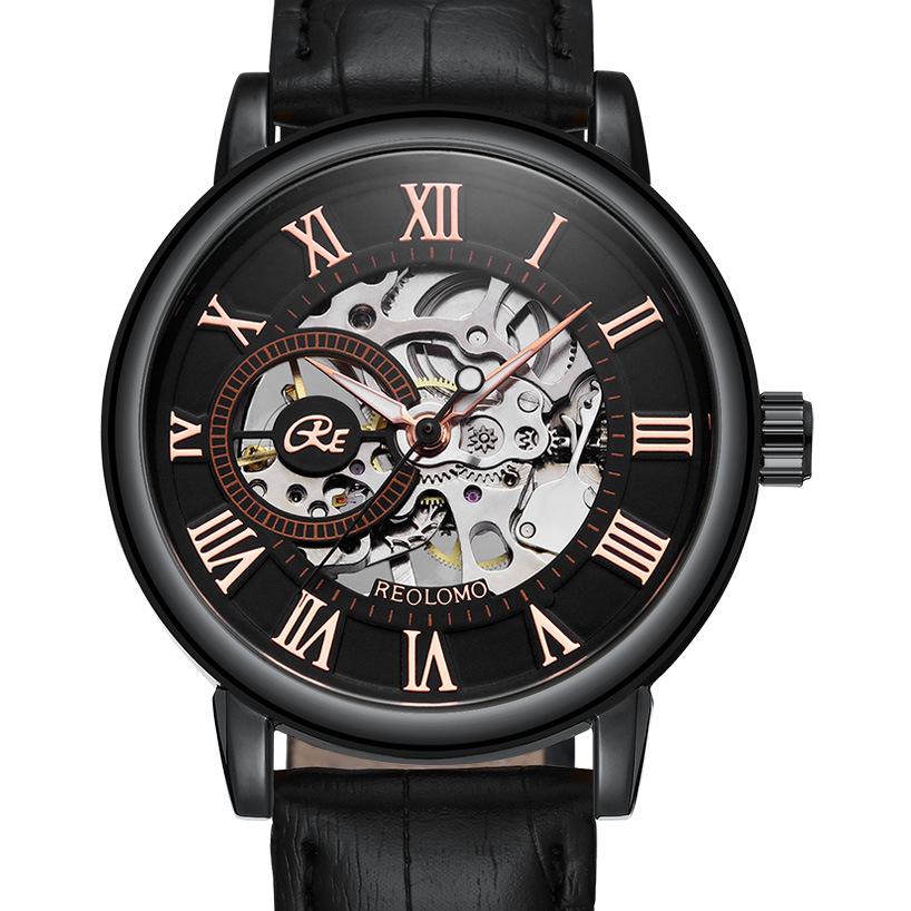 UTHAI M2 Fashionable Men watch, hollowed out transparent automatic mechanical watch, business clock gift watches for man
