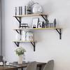 6,1x3,7 inch Decoratieve Plank Wandmontage Zwevende Plank Beugel, Robuuste Rustieke IJzeren Metalen Hoek Driehoek Plank Beugels 90 Graden