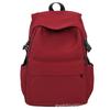 Nylon Backpack Female Solid Color Fashion High School Student Schoolbag Male Lightweight College Backpack