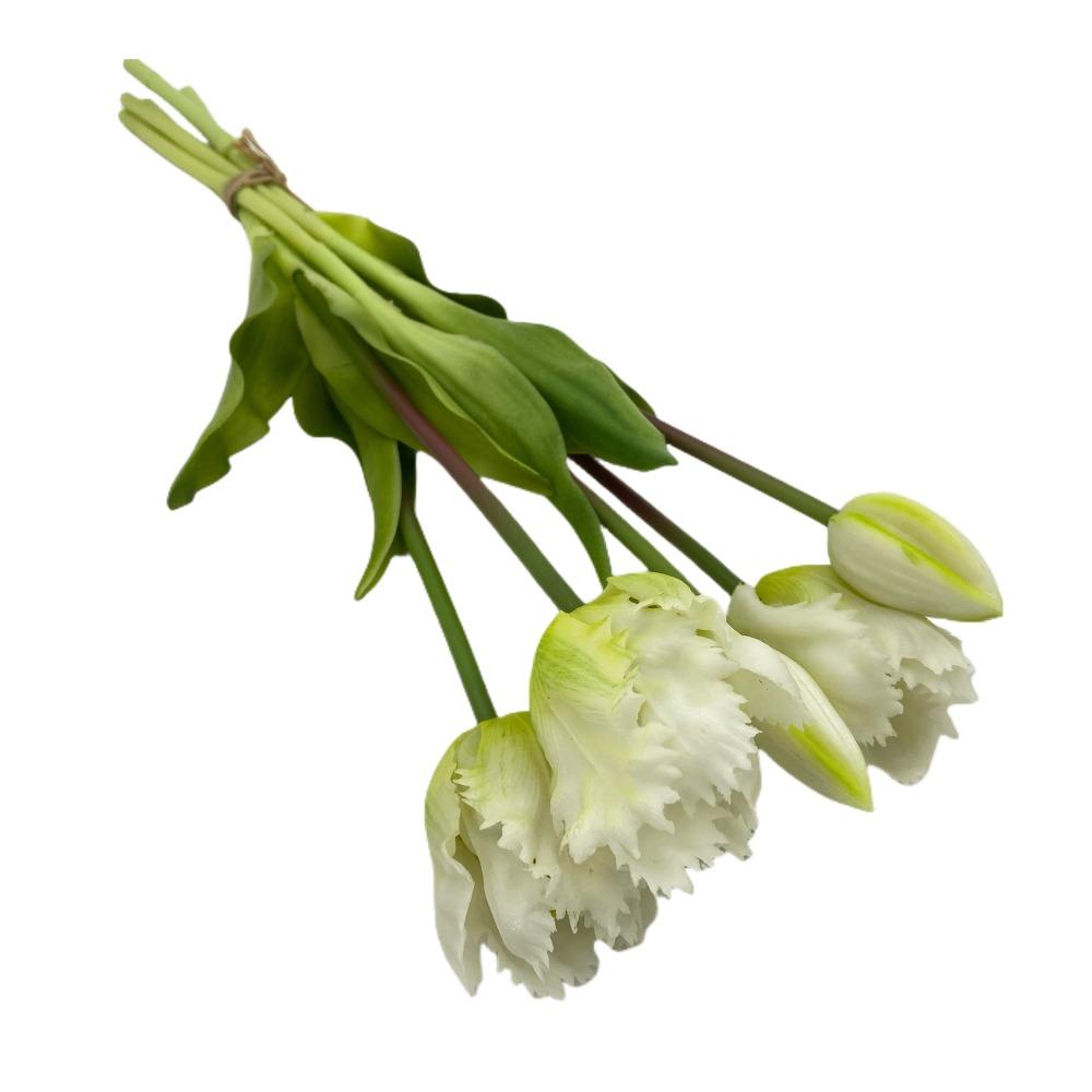 5pcs Real Touch Simulation Tulip Bouquet Luxury Fake Flowers  Ride Bouquet