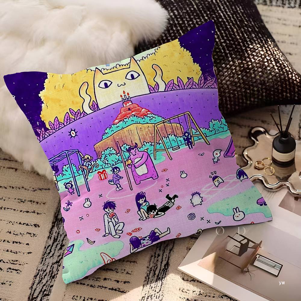 OMORI GAME Pillow Anime Pillow Sofa Bed Head Pillow Cover Cushion Cover 45x45 Cm Fashion