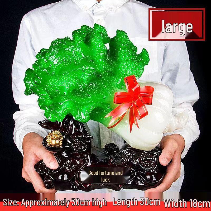 Imitation Jade Cabbage Ornament - A Fortune-Bringing Home Decor Gift