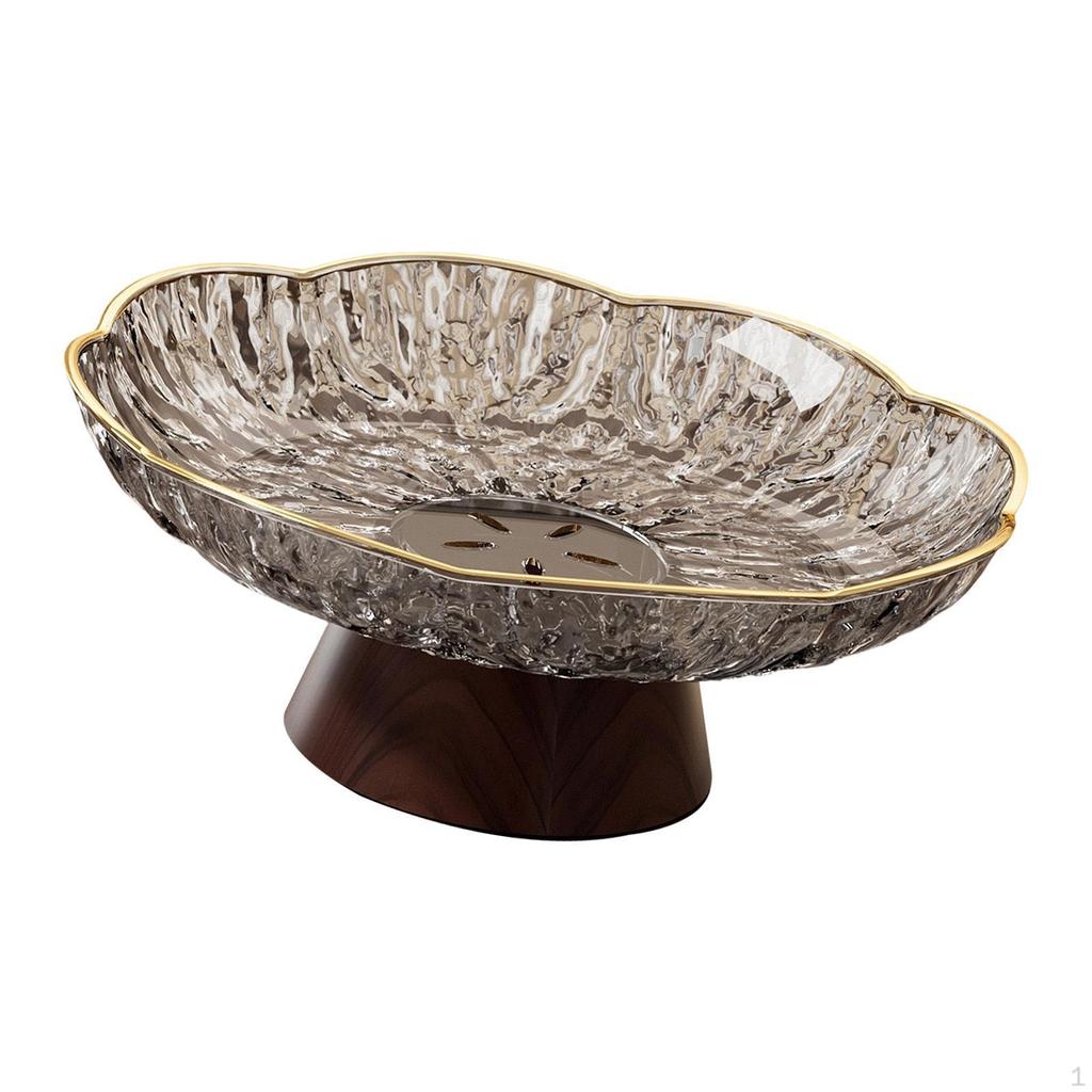 Decorative Pedestal Bowl Food Vegetable Holder Fruit Basket Storage Tray for Hotel