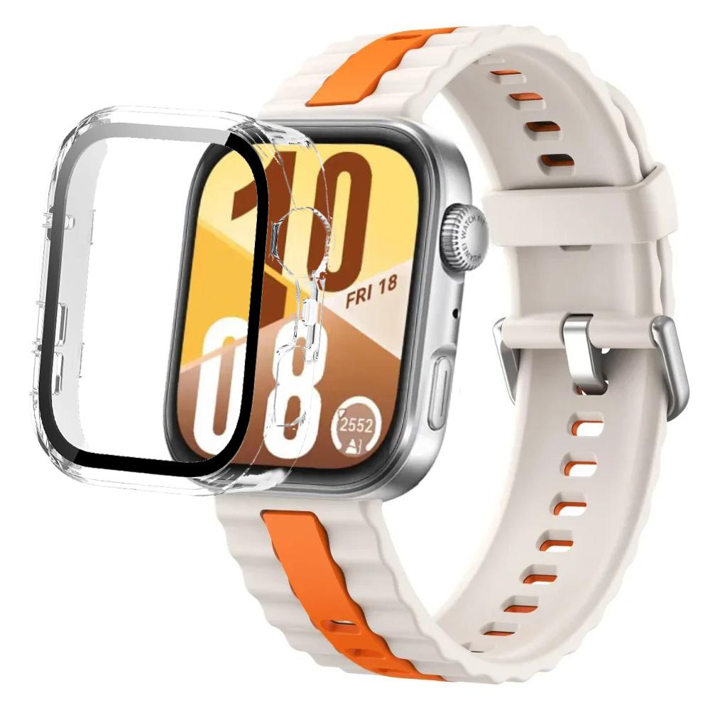 Silikonarmband+PC-Hülle für Huawei Watch Fit 4/Fit 4 Pro Intelligentes Armbandteile für Huawei Watch Fit 3 Uhr Schutzhülle