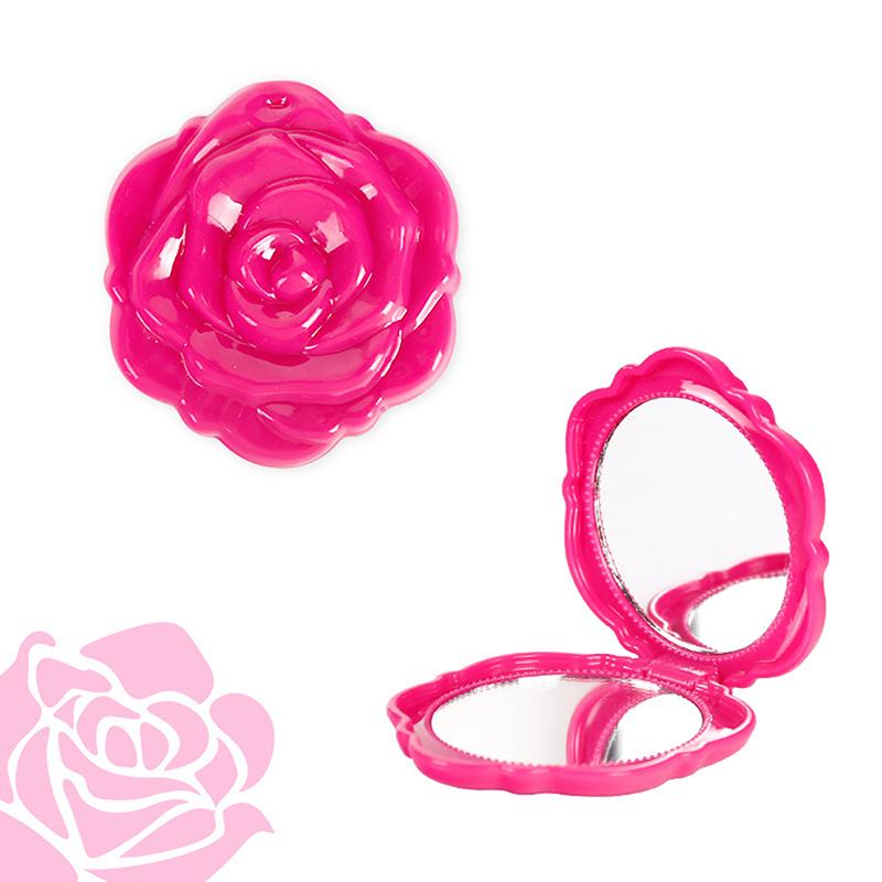 1Pcs Portable Retro Rose Flower Mini Mirror Small Pocket Makeup Mirror Double Sided Hand Mirrors Compact Cosmetic Beauty Tool