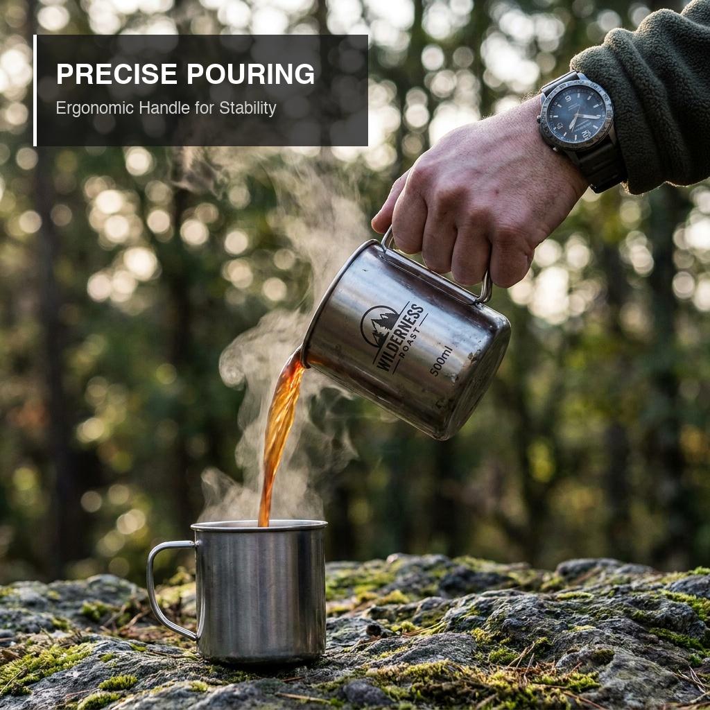 Ready to Ship Stainless Steel Camping Cookware Set 5-Piece Foldable Stackable Cup Bowl Pot for Outdoor Cooking Picnic Hiking